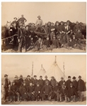 Two Original Photographs From 1890-91, at the Time of the Wounded Knee Massacre -- Photographs Show Federal Forces Arriving in Pine Ridge to Combat the Ghost Dancers